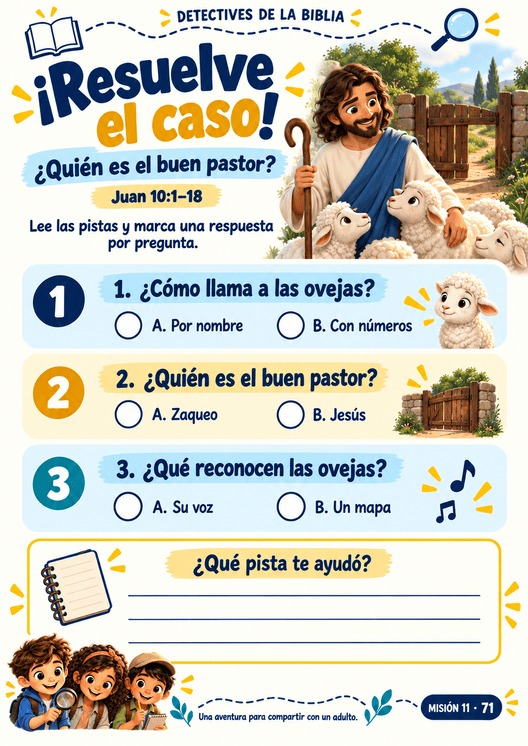 Página de Detectives de la Biblia